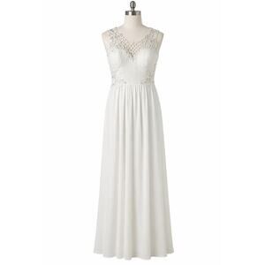 City Studio White Lace Illusion Gown | Embellished Formal Dress | NWT Size 3